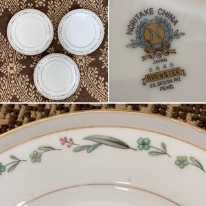 3 Noritake Brewster 8” Salad Plates 5645 Japan